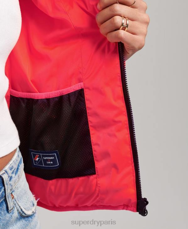 Superdry femmes veste matelassée thermoscellée D64Z3711 vêtements corail