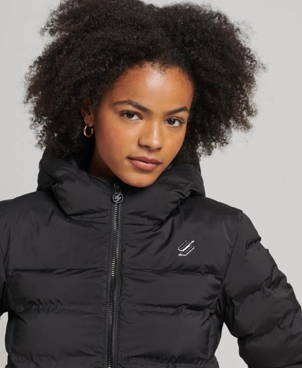 Superdry femmes veste matelassée thermoscellée D64Z3726 vêtements noir