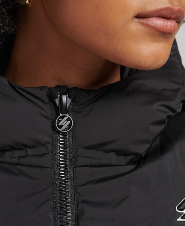 Superdry femmes veste matelassée thermoscellée D64Z3726 vêtements noir