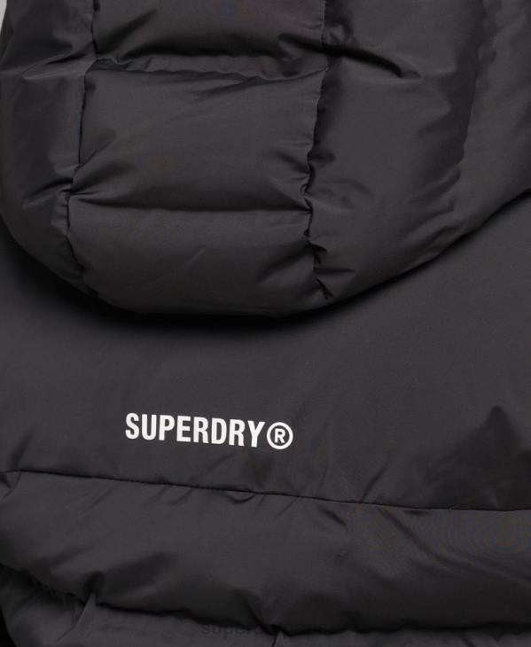 Superdry femmes veste matelassée thermoscellée D64Z3726 vêtements noir