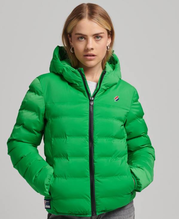 Superdry femmes veste matelassée thermoscellée D64Z5626 vêtements vert