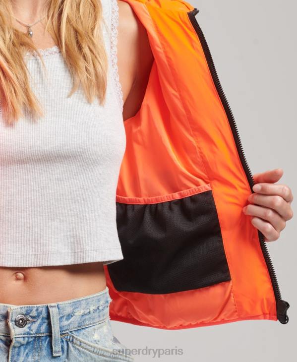 Superdry femmes veste matelassée toutes saisons D64Z3635 vêtements corail