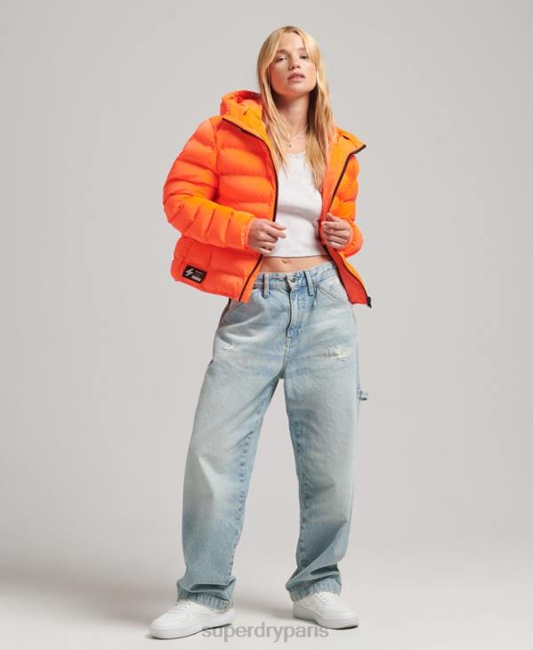 Superdry femmes veste matelassée toutes saisons D64Z3635 vêtements corail