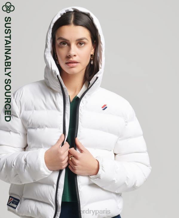 Superdry femmes veste matelassée toutes saisons D64Z5603 vêtements blanc
