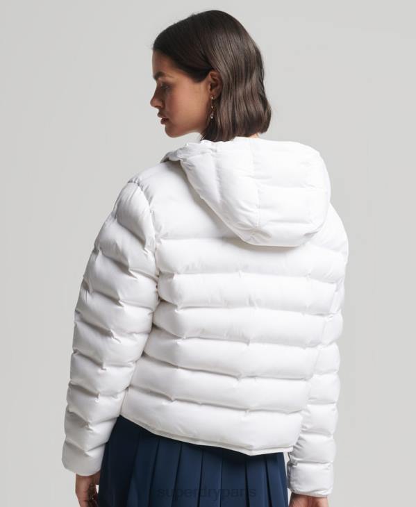 Superdry femmes veste matelassée toutes saisons D64Z5603 vêtements blanc