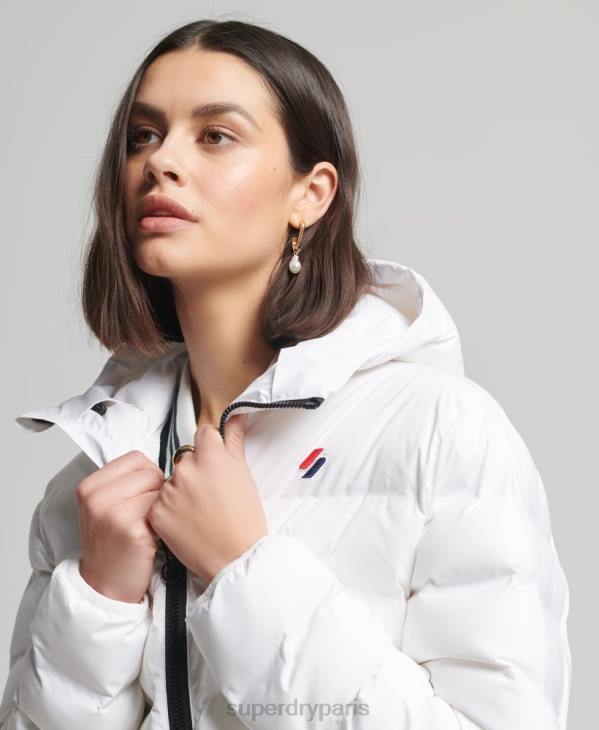 Superdry femmes veste matelassée toutes saisons D64Z5603 vêtements blanc