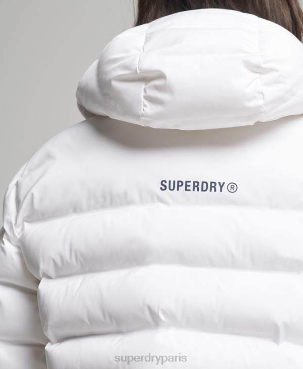Superdry femmes veste matelassée toutes saisons D64Z5603 vêtements blanc
