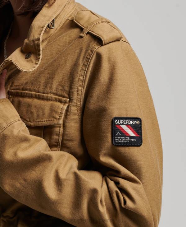 Superdry femmes veste militaire doublée rookie borg D64Z5672 vêtements bronzer