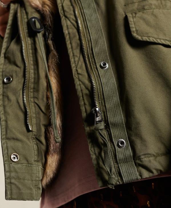 Superdry femmes veste militaire premium m65 D64Z5595 vêtements vert