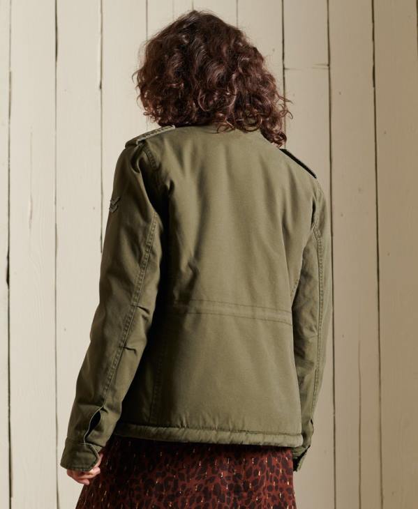 Superdry femmes veste militaire premium m65 D64Z5595 vêtements vert