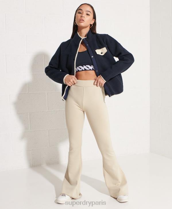 Superdry femmes veste polaire d'expédition D64Z6056 vêtements marine