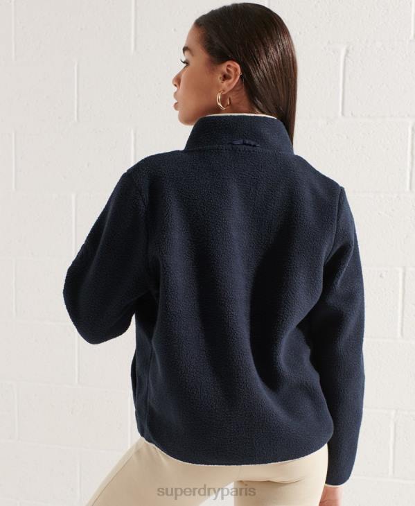 Superdry femmes veste polaire d'expédition D64Z6056 vêtements marine
