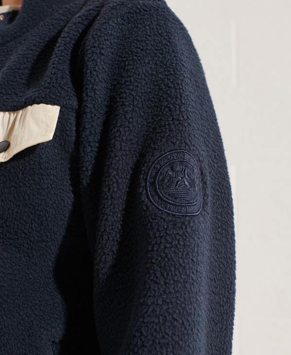 Superdry femmes veste polaire d'expédition D64Z6056 vêtements marine