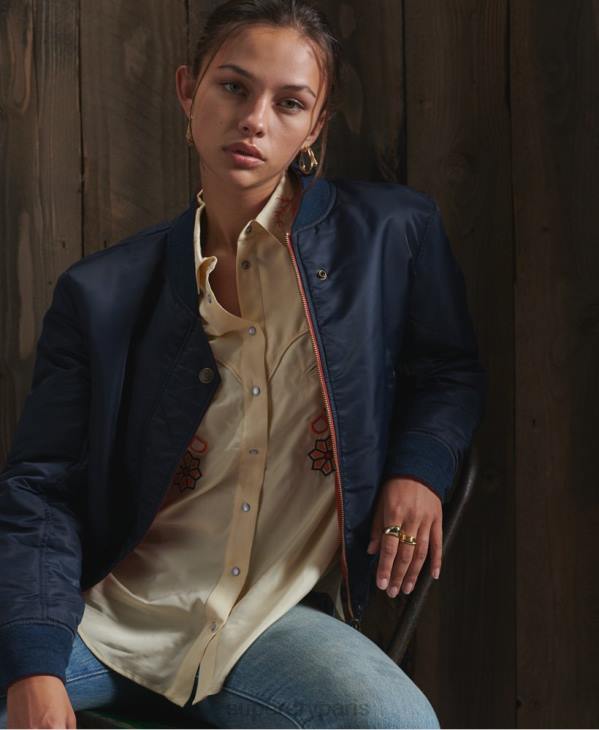 Superdry femmes veste réversible dry en édition limitée D64Z5551 vêtements rouge