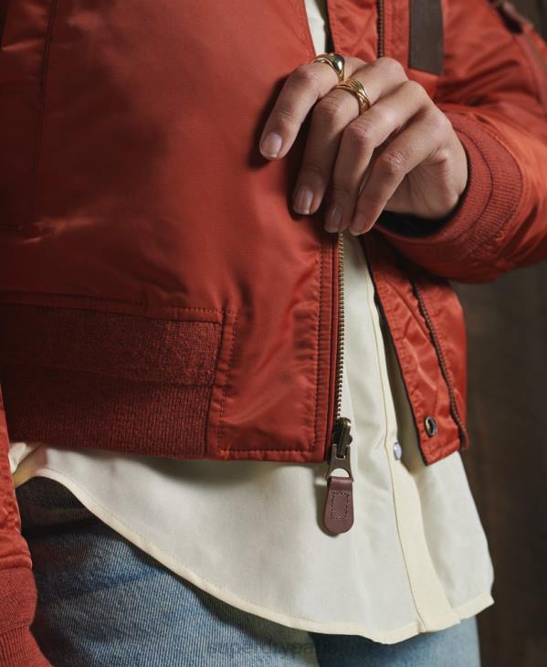 Superdry femmes veste réversible dry en édition limitée D64Z5551 vêtements rouge