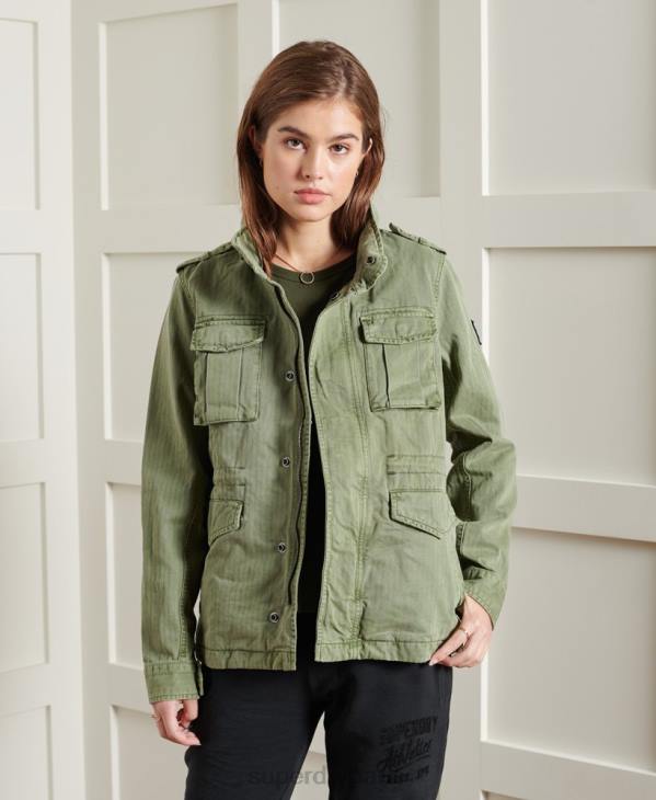 Superdry femmes veste recrue camari D64Z5681 vêtements vert