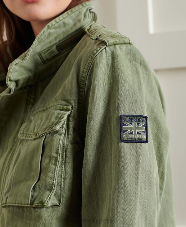 Superdry femmes veste recrue camari D64Z5681 vêtements vert