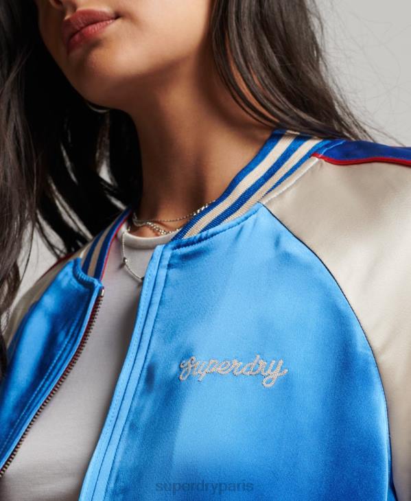 Superdry femmes veste roller derby D64Z2137 vêtements bleu