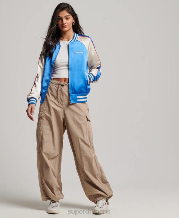 Superdry femmes veste roller derby D64Z2137 vêtements bleu