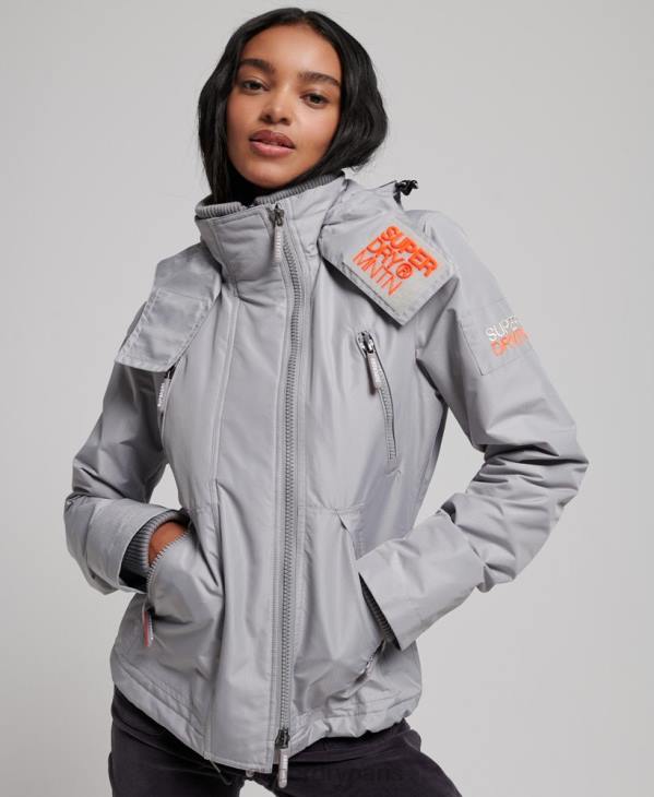 Superdry femmes veste sd-windcheater de montagne D64Z3533 vêtements gris clair