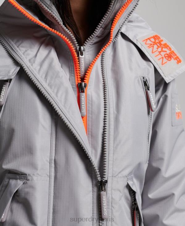 Superdry femmes veste sd-windcheater de montagne D64Z3533 vêtements gris clair
