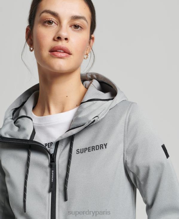 Superdry femmes veste softshell technique D64Z5411 vêtements gris