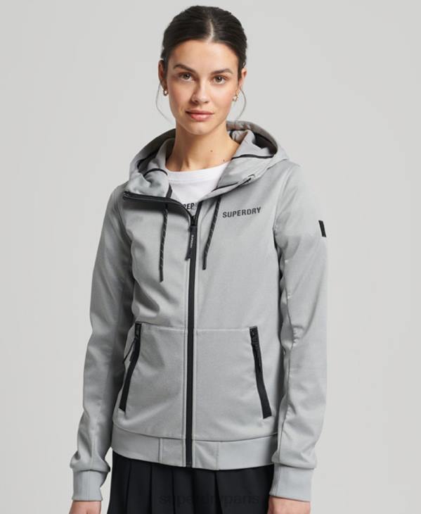 Superdry femmes veste softshell technique D64Z5411 vêtements gris