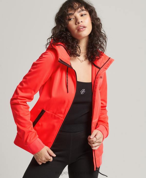 Superdry femmes veste softshell technique D64Z5597 vêtements corail