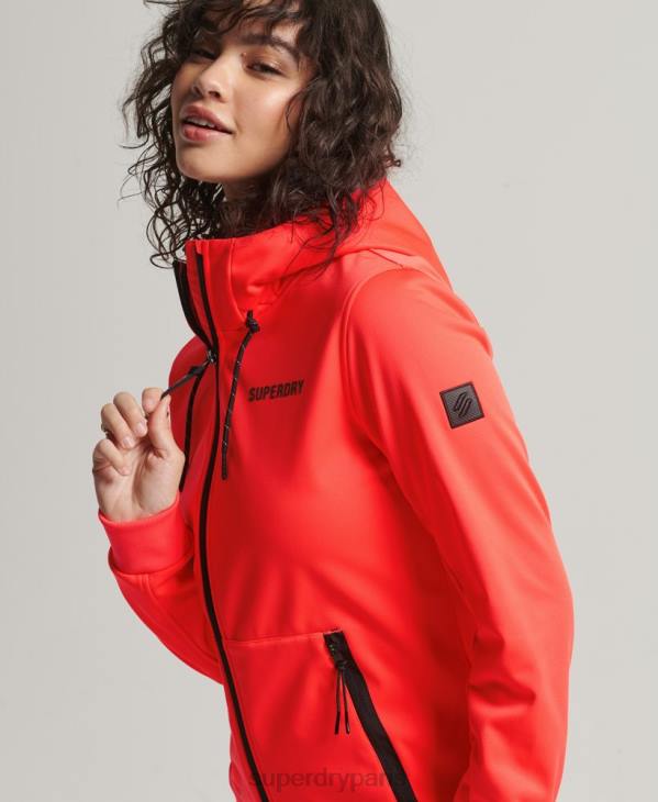 Superdry femmes veste softshell technique D64Z5597 vêtements corail