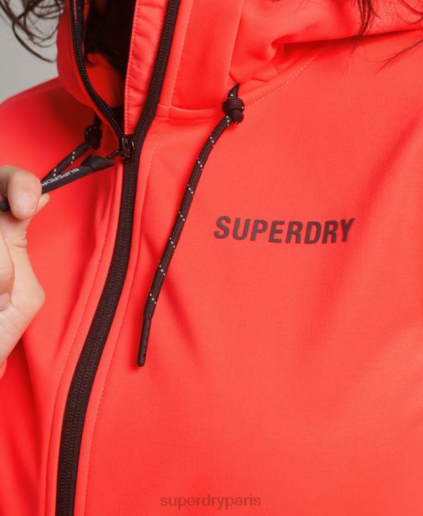 Superdry femmes veste softshell technique D64Z5597 vêtements corail