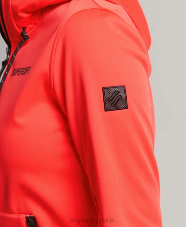 Superdry femmes veste softshell technique D64Z5597 vêtements corail