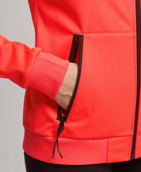 Superdry femmes veste softshell technique D64Z5597 vêtements corail
