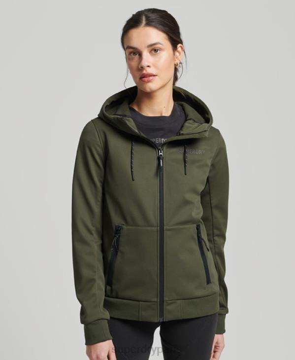 Superdry femmes veste softshell technique D64Z5614 vêtements kaki