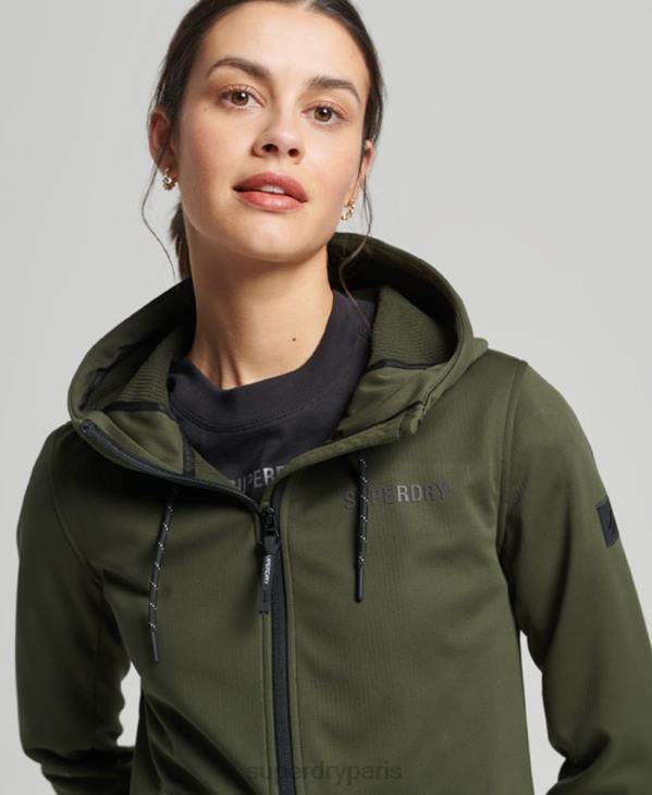 Superdry femmes veste softshell technique D64Z5614 vêtements kaki