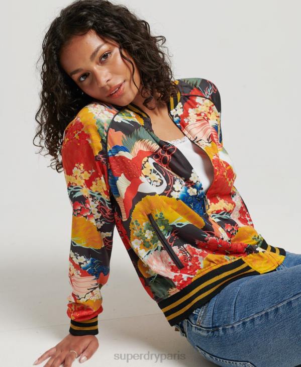 Superdry femmes veste suikajan imprimée vintage D64Z3521 vêtements multi