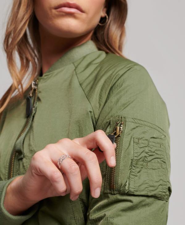 Superdry femmes veste suikajan militaire vintage D64Z3523 vêtements kaki