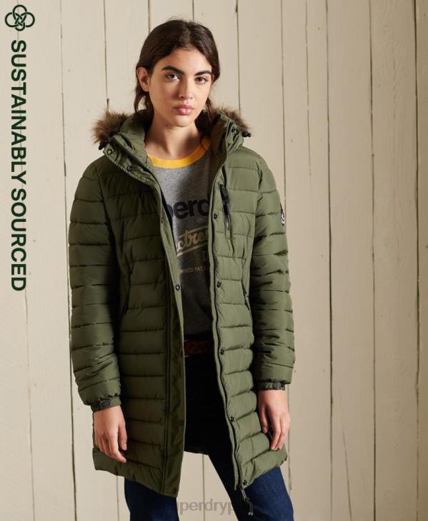 Superdry femmes veste super fuji D64Z3836 vêtements kaki