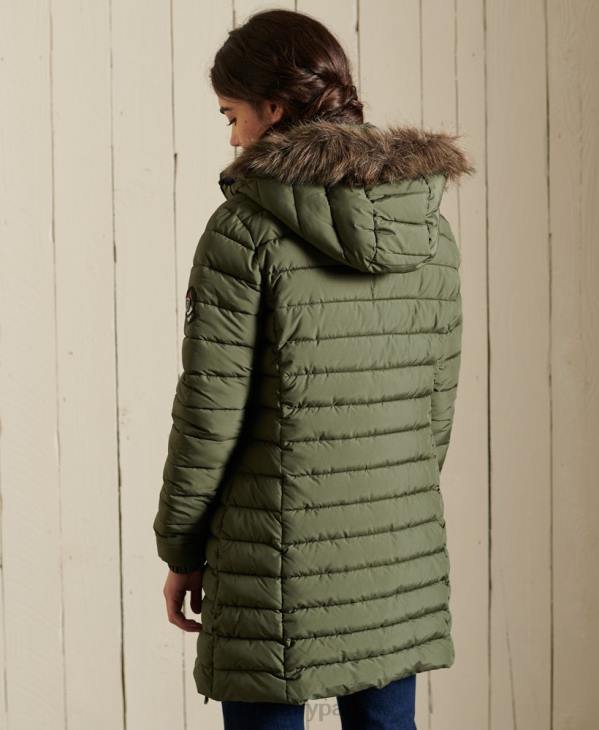 Superdry femmes veste super fuji D64Z3836 vêtements kaki