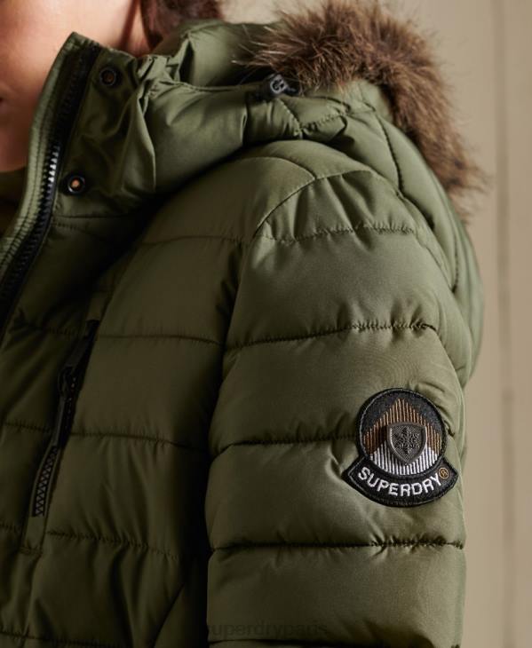 Superdry femmes veste super fuji D64Z3836 vêtements kaki