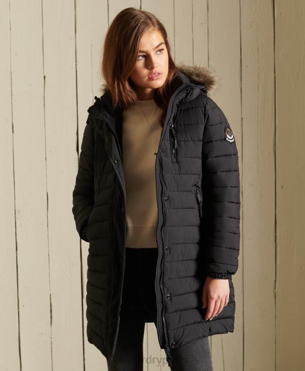 Superdry femmes veste super fuji D64Z3847 vêtements noir