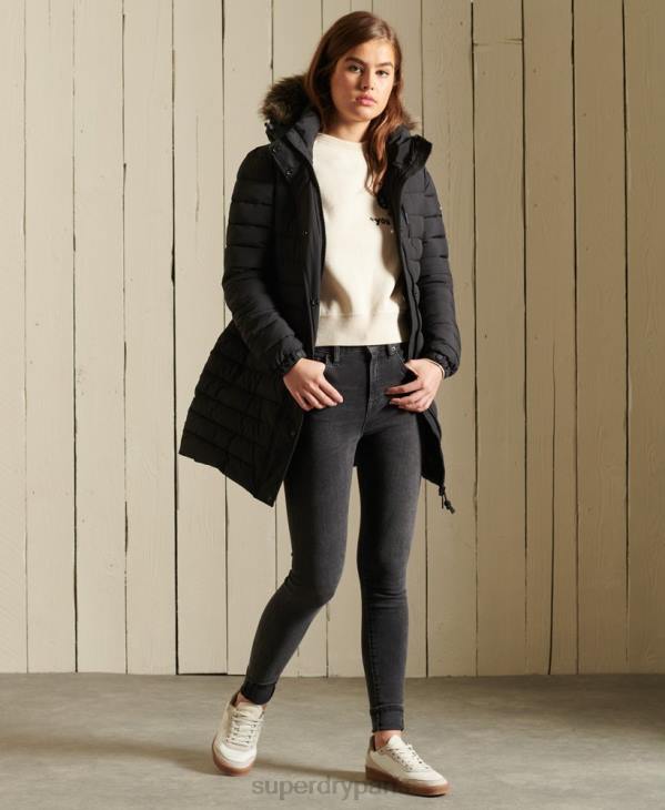 Superdry femmes veste super fuji D64Z3847 vêtements noir