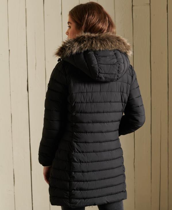 Superdry femmes veste super fuji D64Z3847 vêtements noir