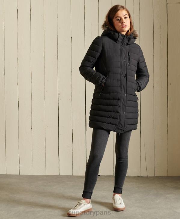 Superdry femmes veste super fuji D64Z3847 vêtements noir