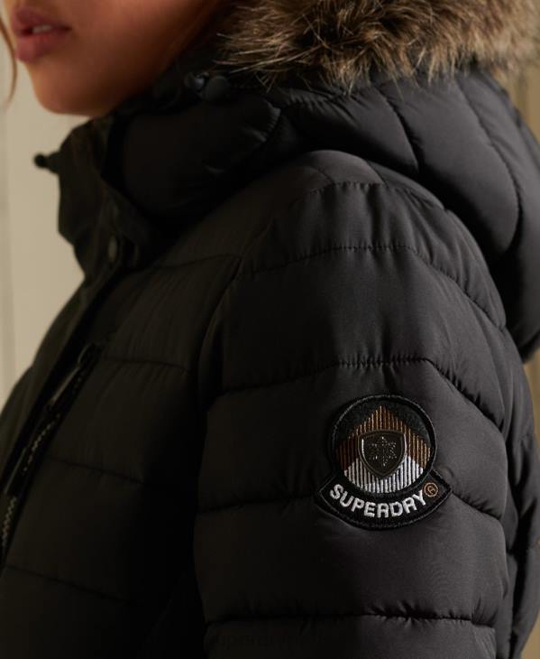 Superdry femmes veste super fuji D64Z3847 vêtements noir