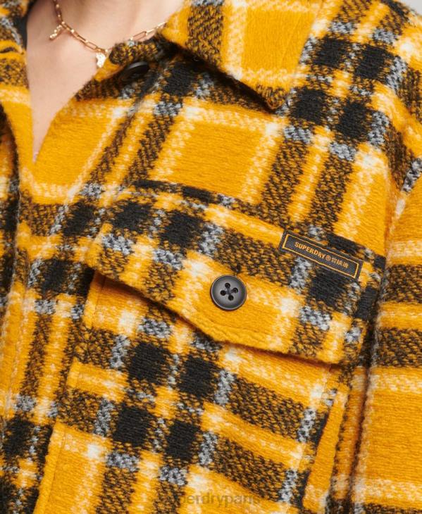 Superdry femmes veste surchemise D64Z5483 vêtements jaune