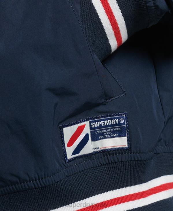 Superdry femmes veste universitaire oversize en nylon D64Z5728 vêtements marine