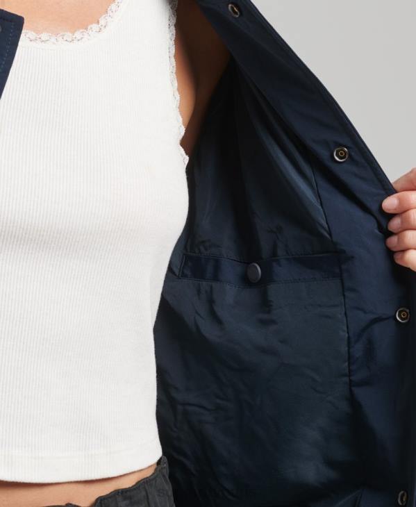 Superdry femmes veste universitaire oversize en nylon D64Z5728 vêtements marine