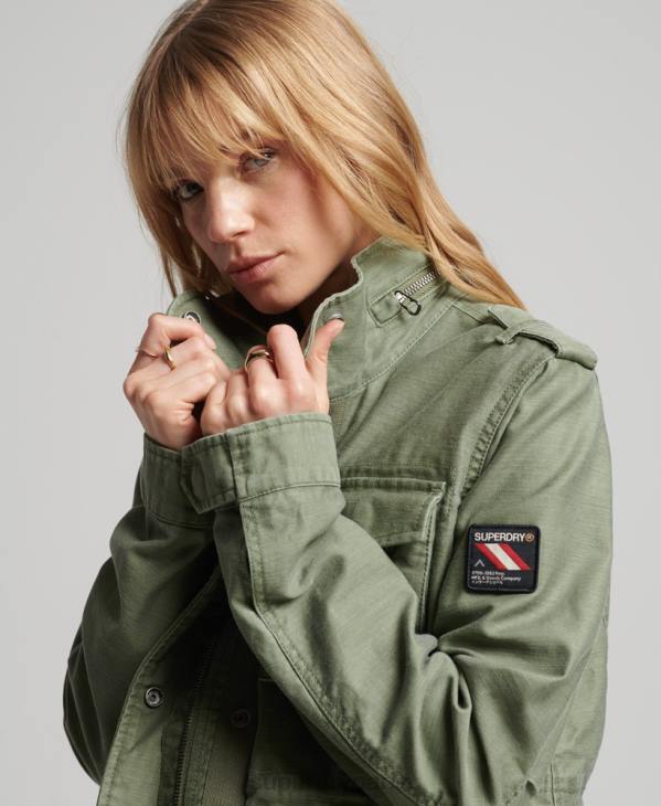 Superdry femmes veste vintage m65 D64Z3516 vêtements kaki