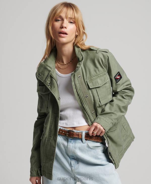 Superdry femmes veste vintage m65 D64Z3516 vêtements kaki
