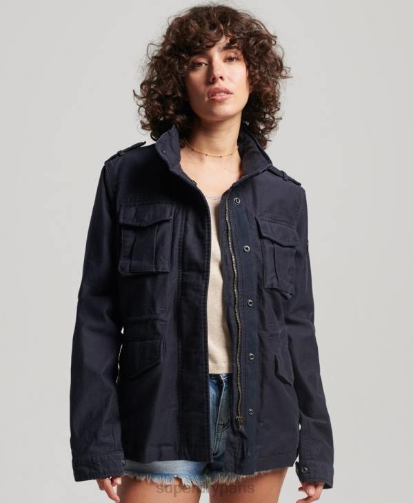 Superdry femmes veste vintage m65 D64Z3520 vêtements marine